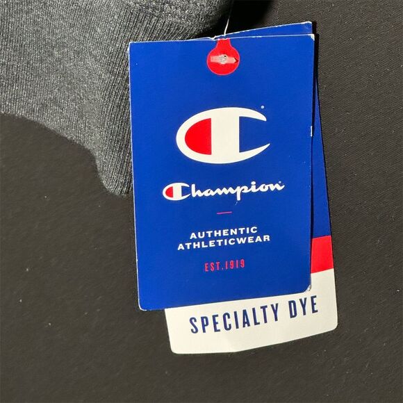 Champion Unisex Dip Dye Fleece Hoodie Gray/Blue Long Sleeve Pullover Size L - Picture 4 of 4